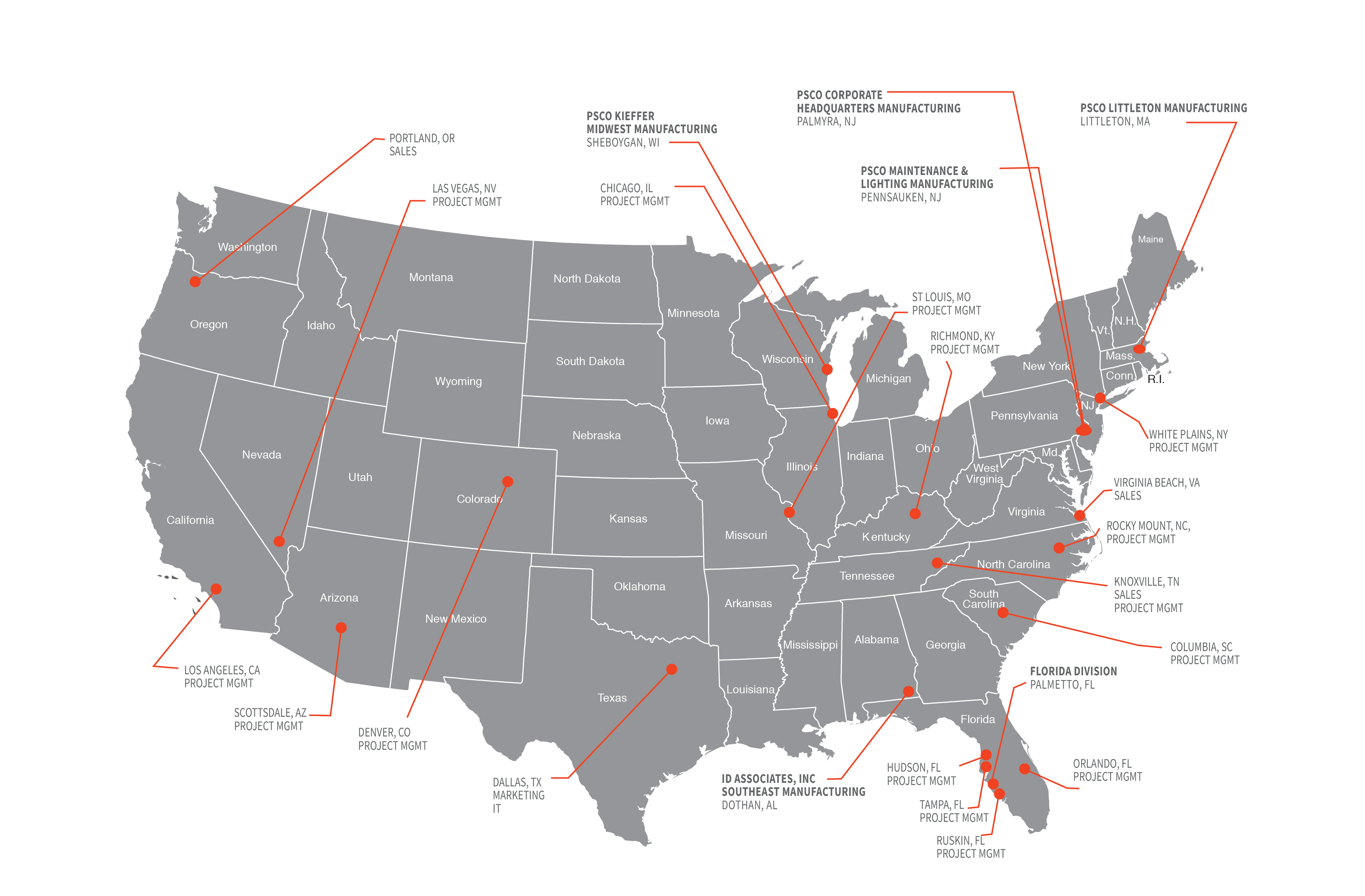 Our Nationwide Coverage and Beyond - PSCO Sign Group