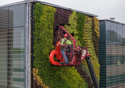 Deborah Heart and Lung Center Exterior Sign Installation in Living Wall